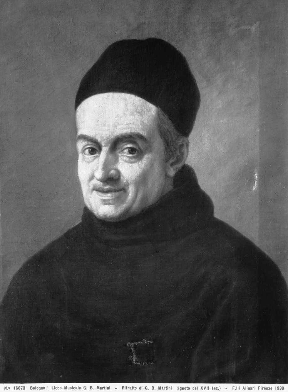 Portræt af Padre Martini, ca. 1765 af Italian School