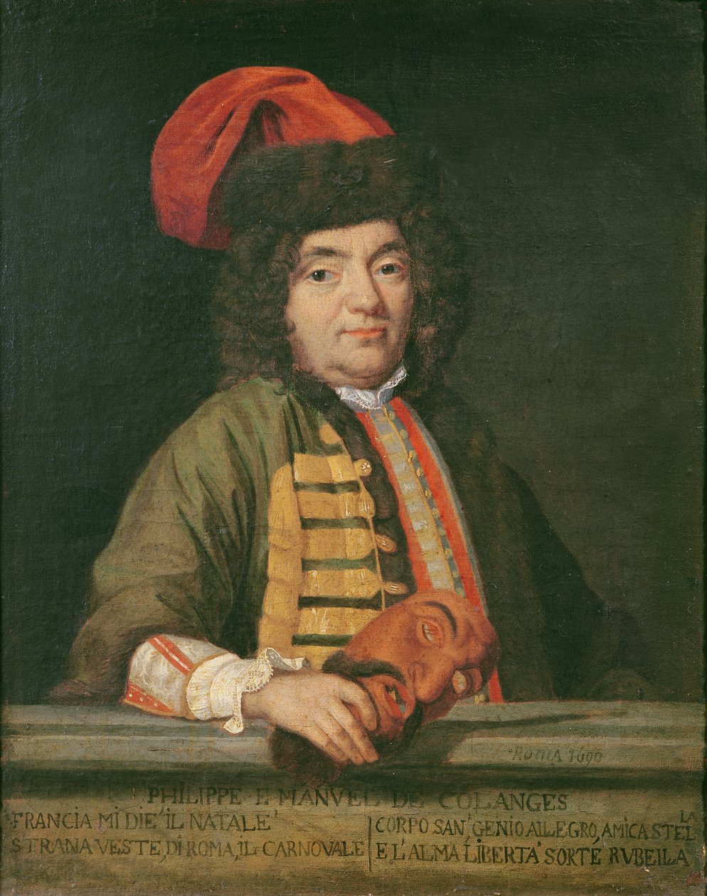 Portræt af Philippe Emmanuel de Coulanges klædt til karneval, 1690 af Italian School