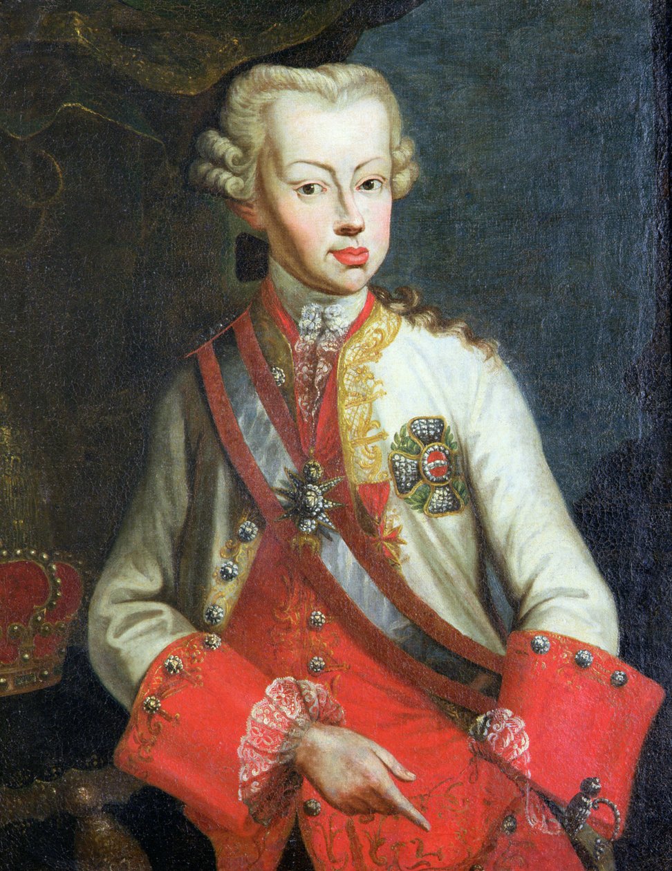 Portræt af Pietro Leopoldo di Lorena, ca. 1750 af Italian School
