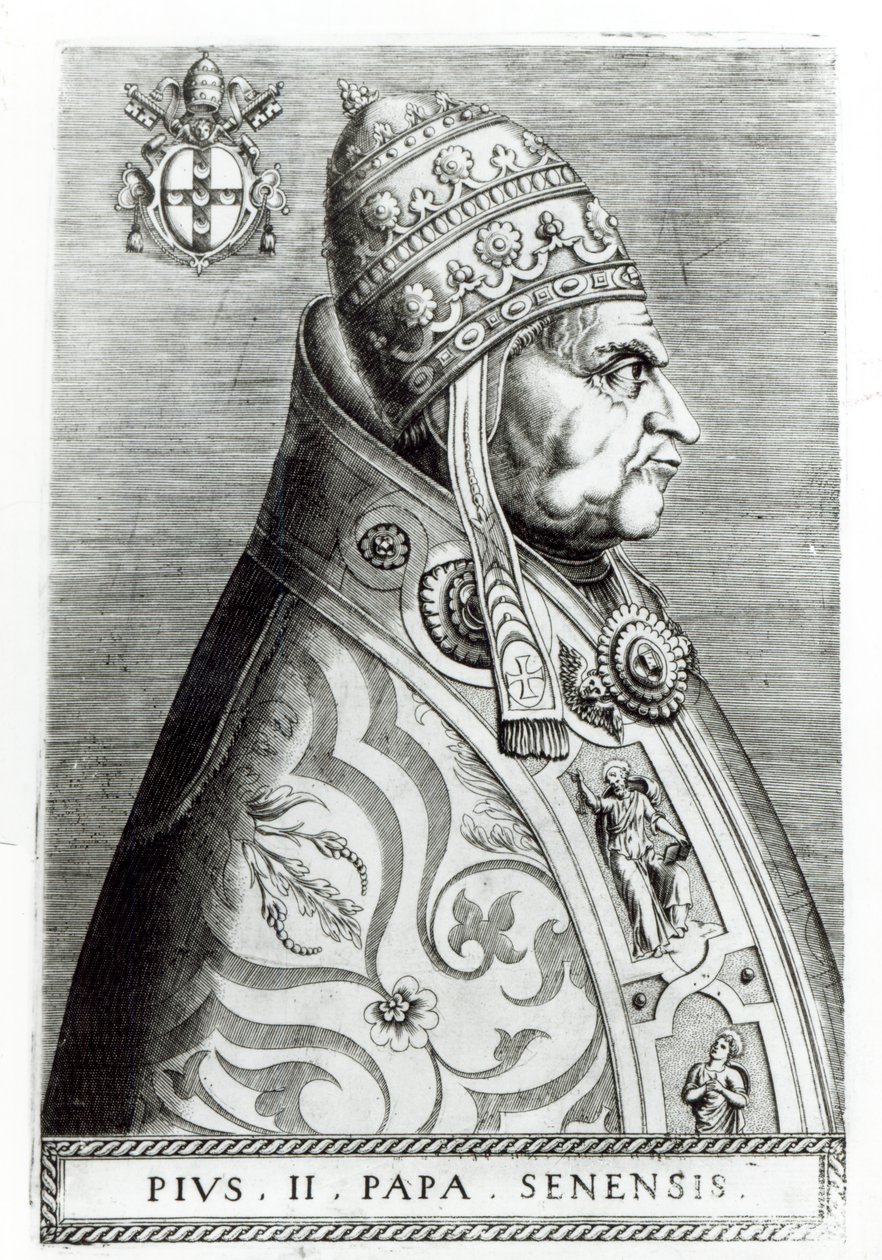 Portræt af pave Pius II af Italian School