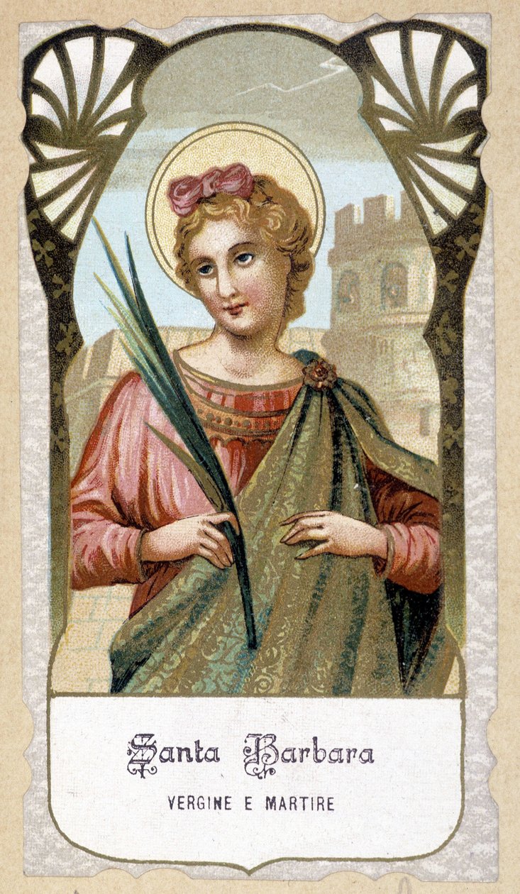 Portræt af Saint Beard, Virgin and Martyrdom, Italien af Italian School