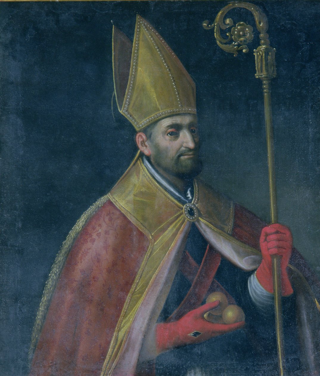 Portræt af St. Nicholas, 1700 af Italian School