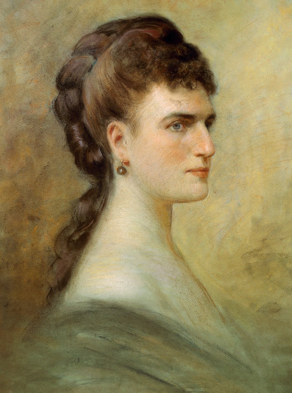 Portræt af Teresa Stolz (pastel på papir) af Italian School