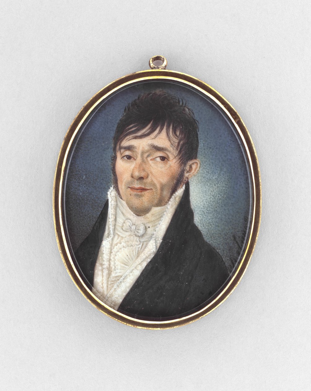Portræt af en mand, ca. 1810 (akvarel på elfenben) af Italian School