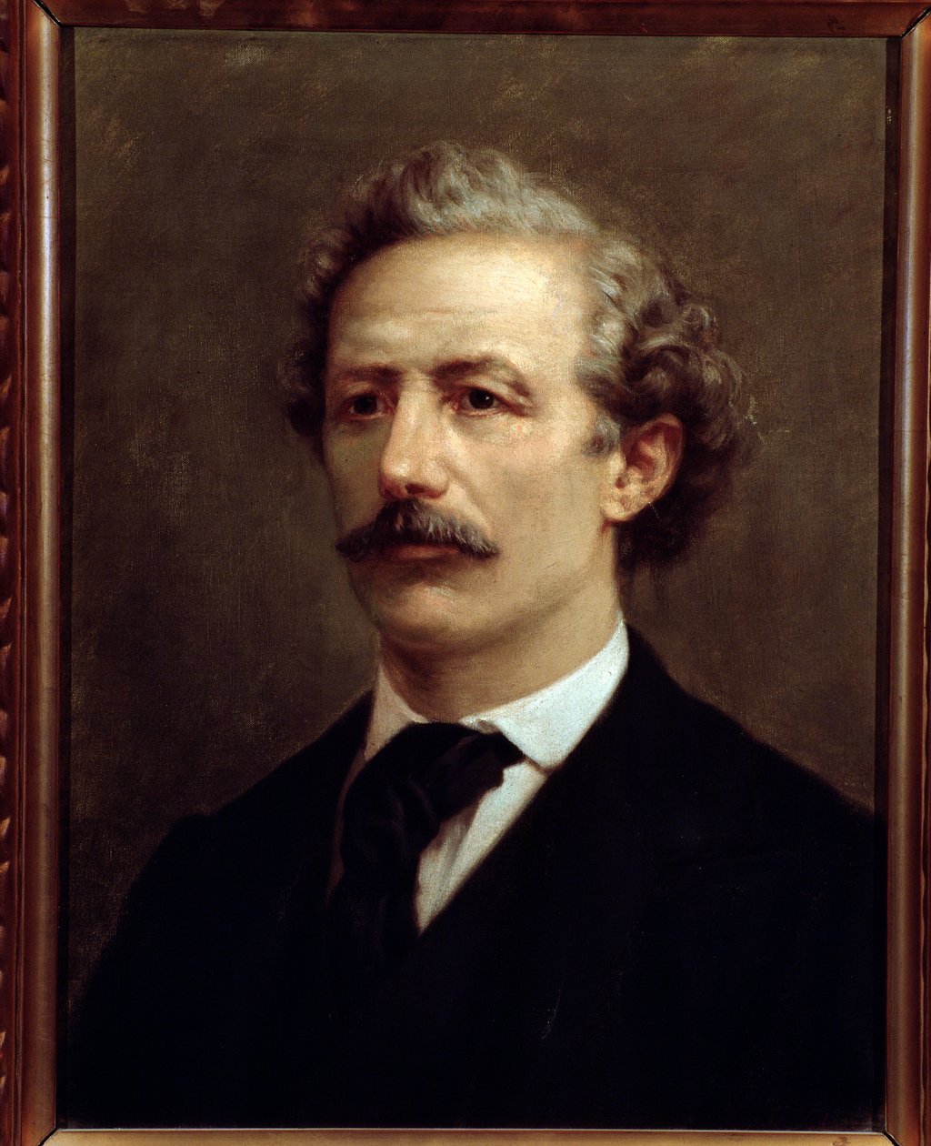 Portræt af den italienske komponist Enrico Bossi (1861-1925) af Italian School