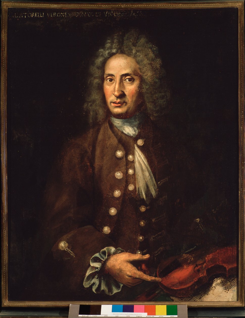 Portræt af den italienske komponist Giuseppe Torelli (1658-1709). af Italian School