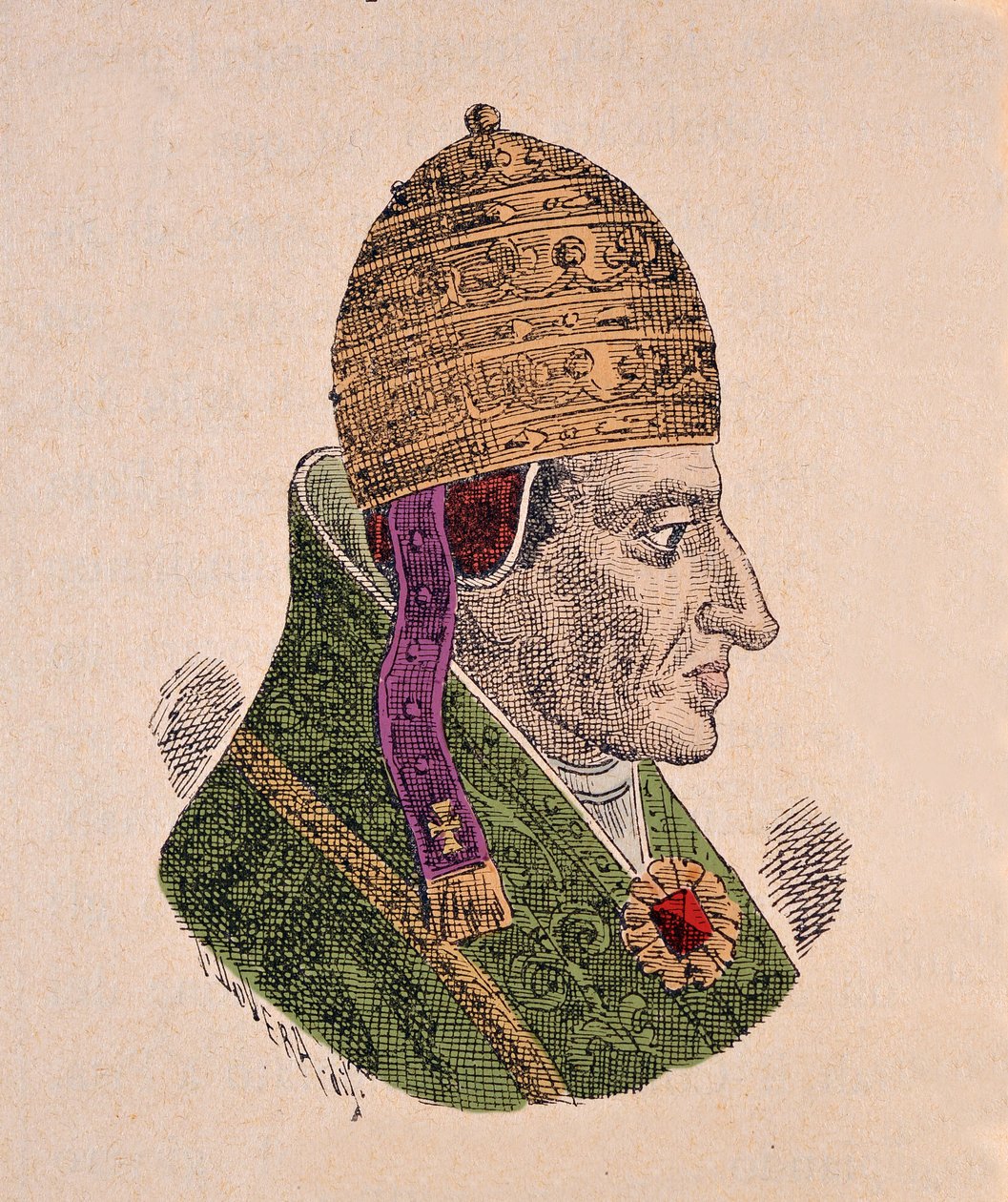 Portræt af modpaven Alexandre V (Alexander eller Alessandro) (1409-1410) af Italian School