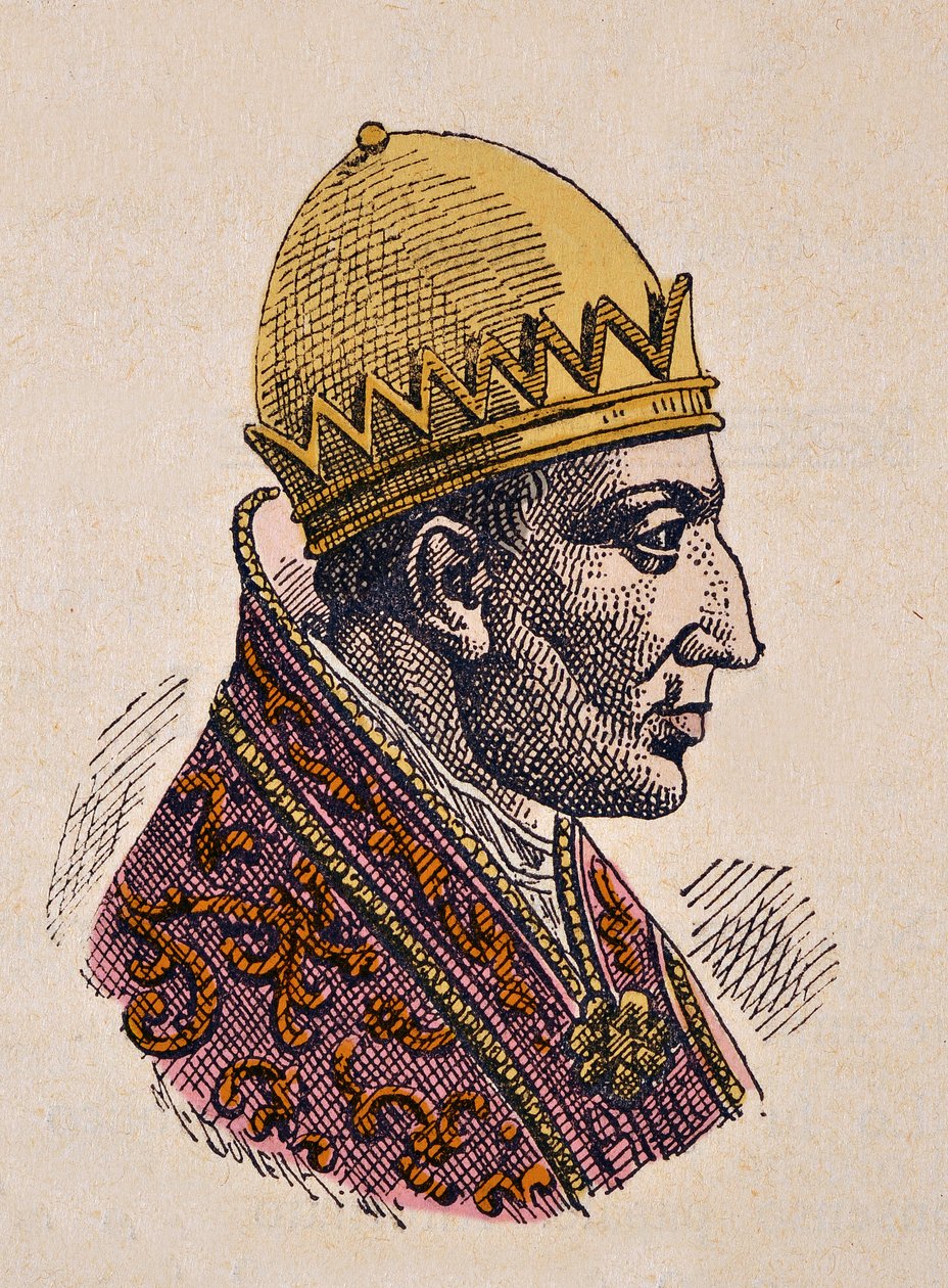 Portræt af modpaven Felix II (Felice) (355-365) af Italian School