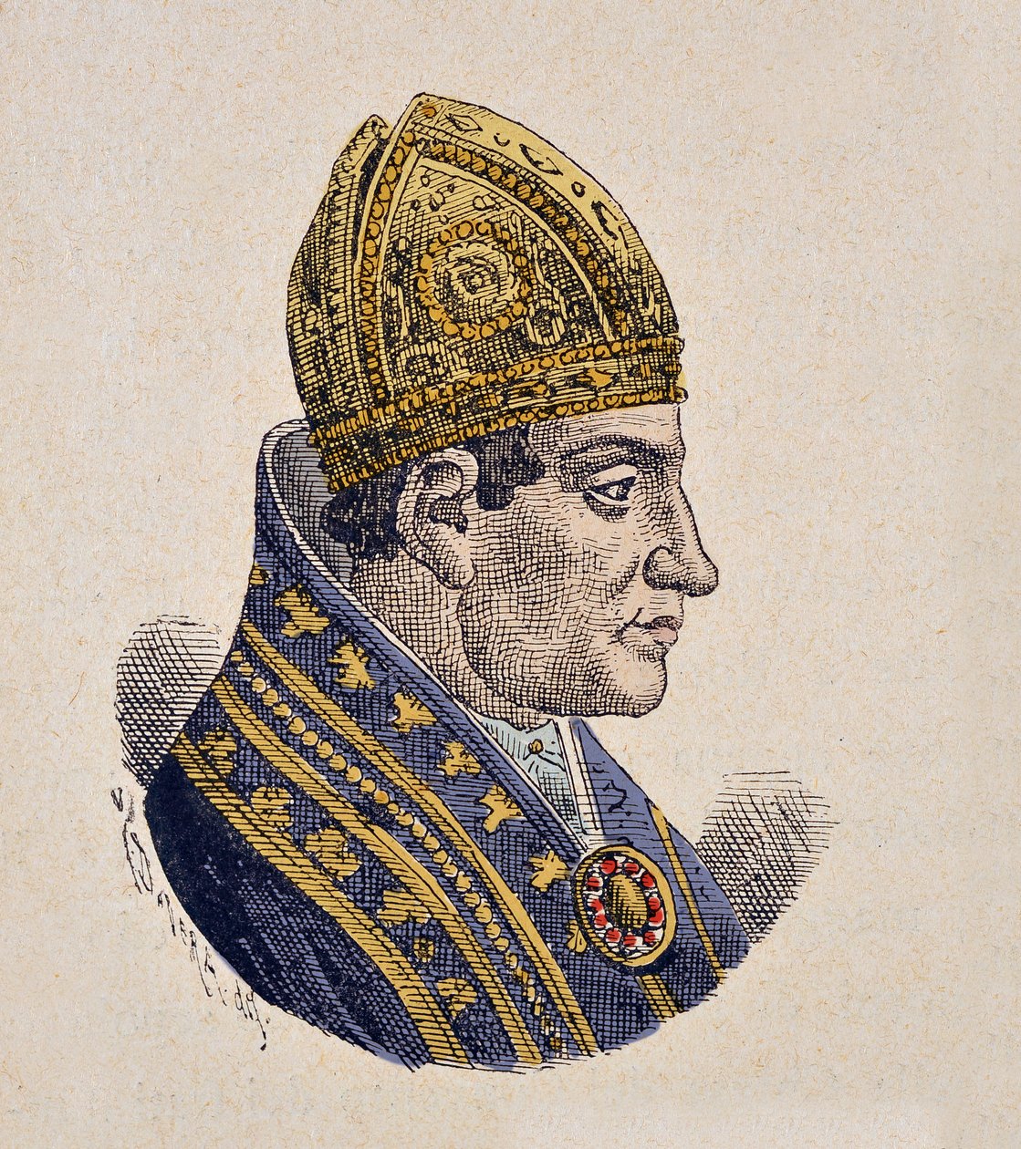 Portræt af modpave Johannes XXIII (Giovanni, Ioannes) (1410-1415) af Italian School