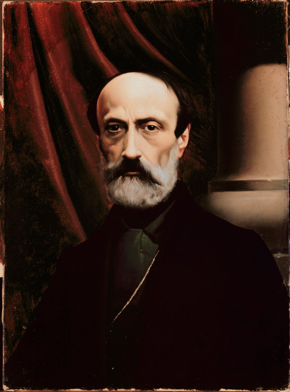 Portræt af den italienske republikanske politiker Giuseppe Mazzini (maleri af Italian School