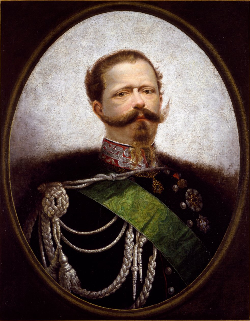 Portræt af kongen af Italien Vittorio Emanuele II (Victor Emmanuel) (Victor-Emmanuel) (1820-1870) Anonymt maleri. 1800-tallets privatsamling - Portræt af kongen af Italien, Victor Emanuel II (Vittorio Emanuel II) (1820-1870). Anonymt maleri af Italian School