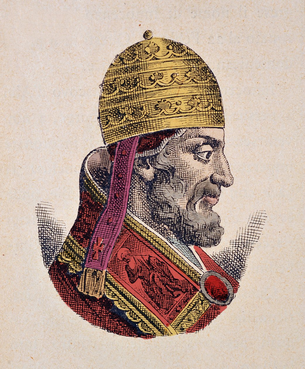 Portræt af paven Adrian V (Adrian, Hadrian af Hadrians eller Adriano) (1276) af Italian School