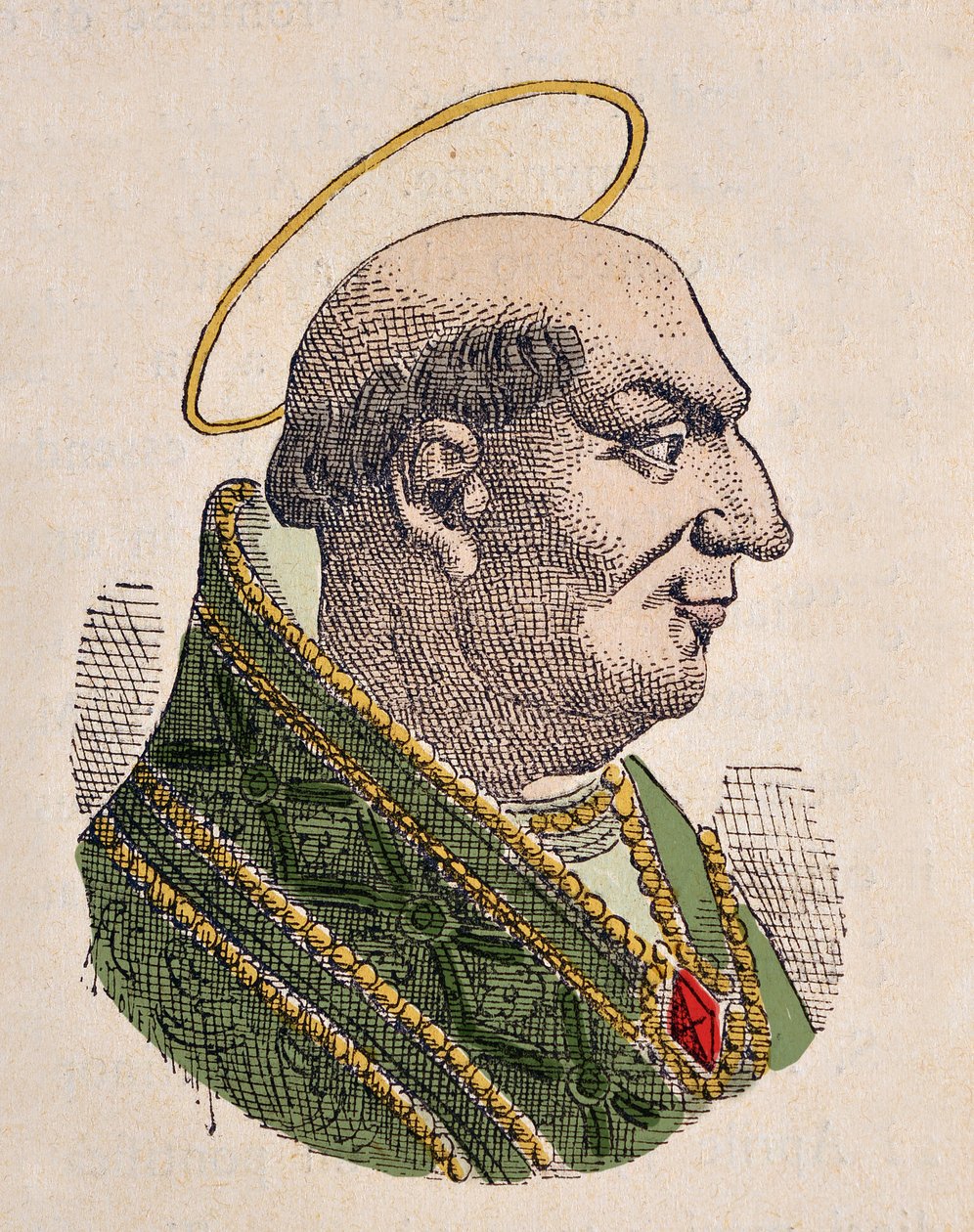 Portræt af paven Agapet Ier (Agapet eller Agapetus eller Agapetus I) (535-536) af Italian School