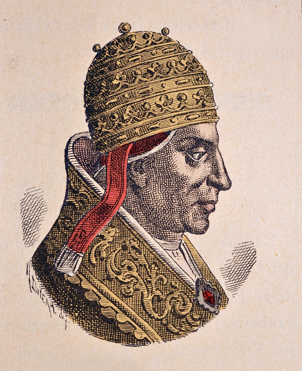 Portræt af paven Alexandre II (Alexander eller Alessandro) (1061-1073) af Italian School