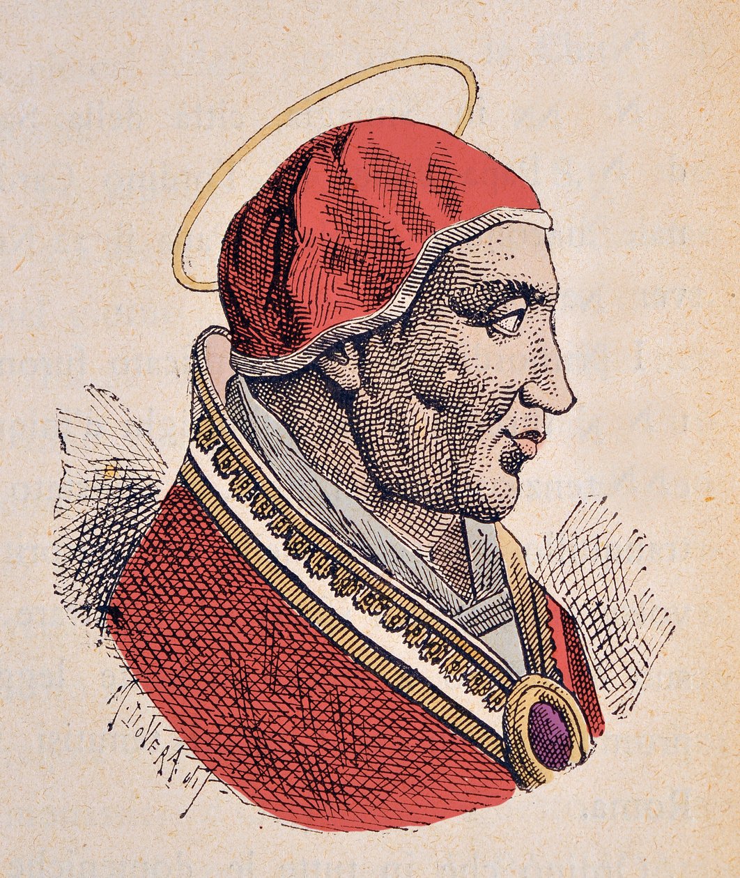 Portræt af pavens genopstandelse II (Anastasios, Anastasios) (496-498) af Italian School