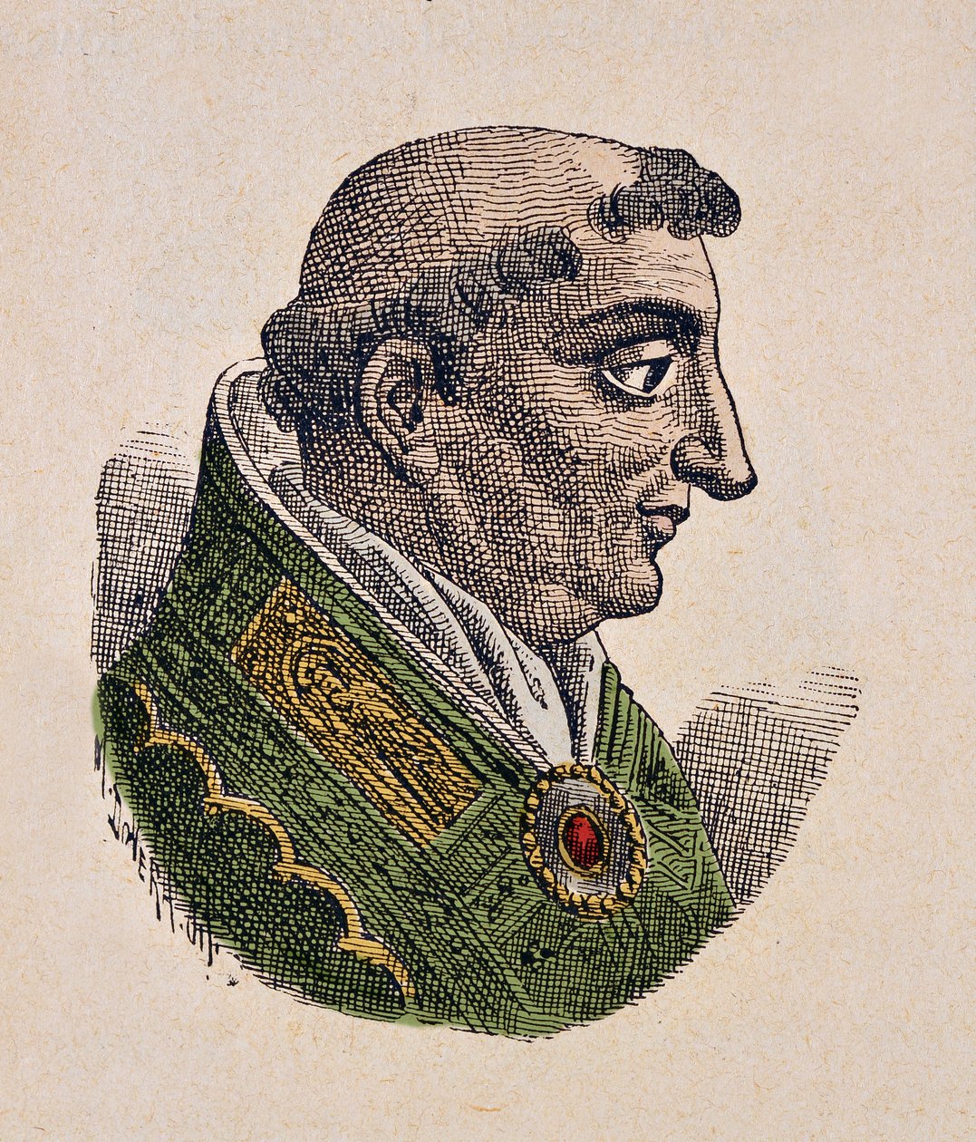 Portræt af pave Benoit IV (benedetto, Benedikt eller Benedictus) (900-903) af Italian School