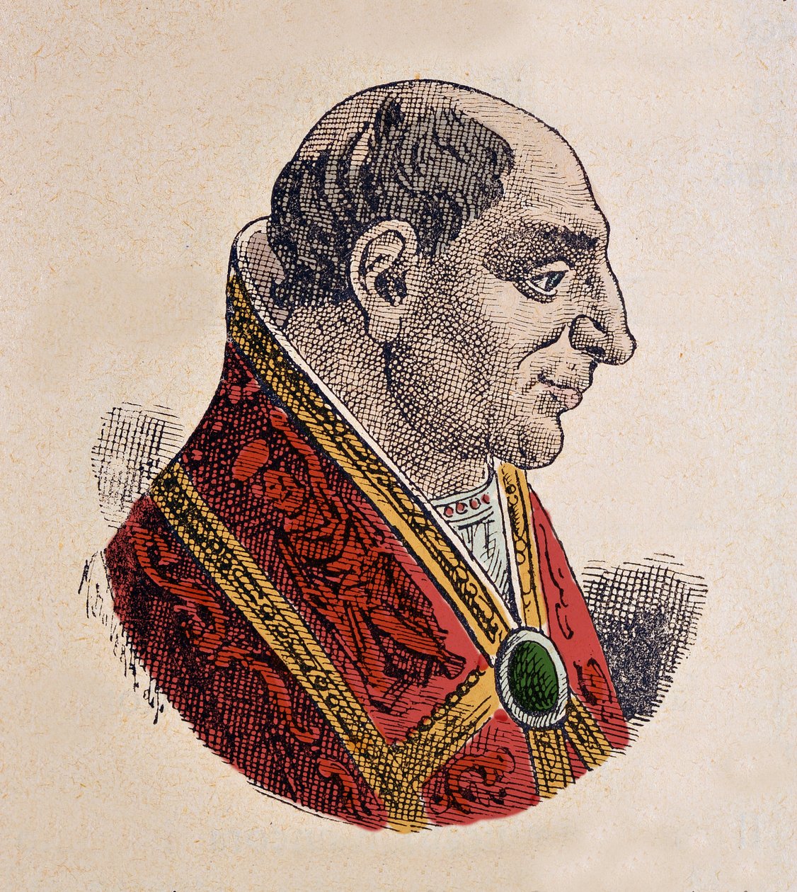 Portræt af paven Benoit V (benedetto, Benedikt eller Benedictus) (964) af Italian School