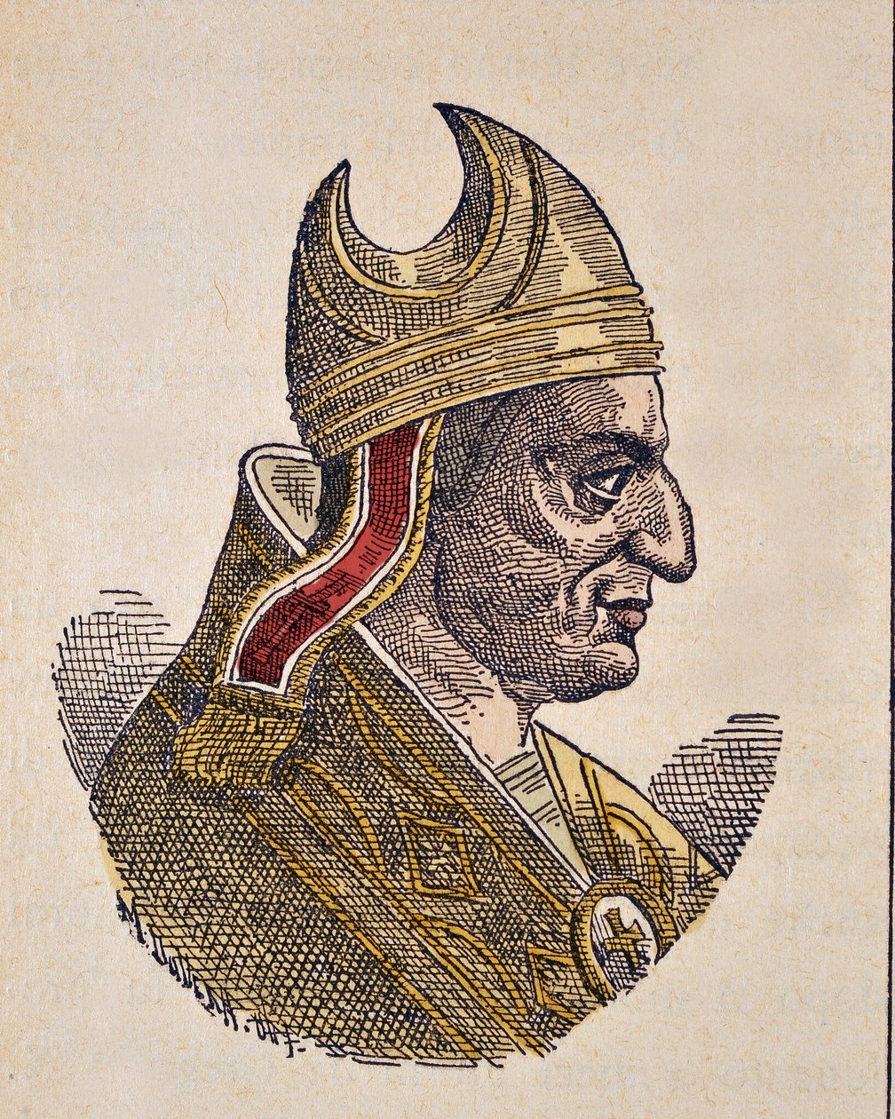 Portræt af pave Boniface IV (Bonifacius eller Bonifacio) (608-615) af Italian School