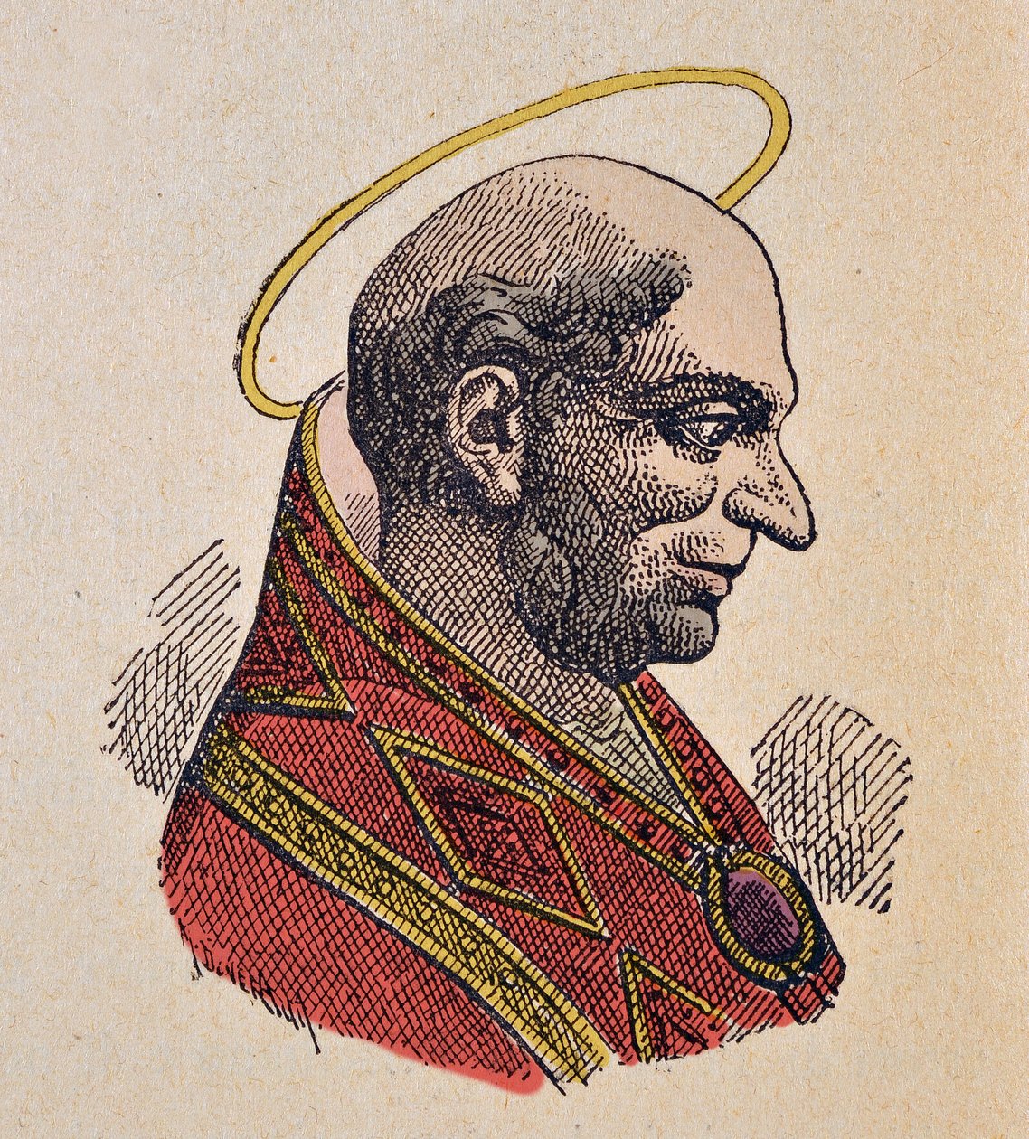 Portræt af paven Boniface Ier (Bonifacio, Bonifacius I) (419-422) af Italian School