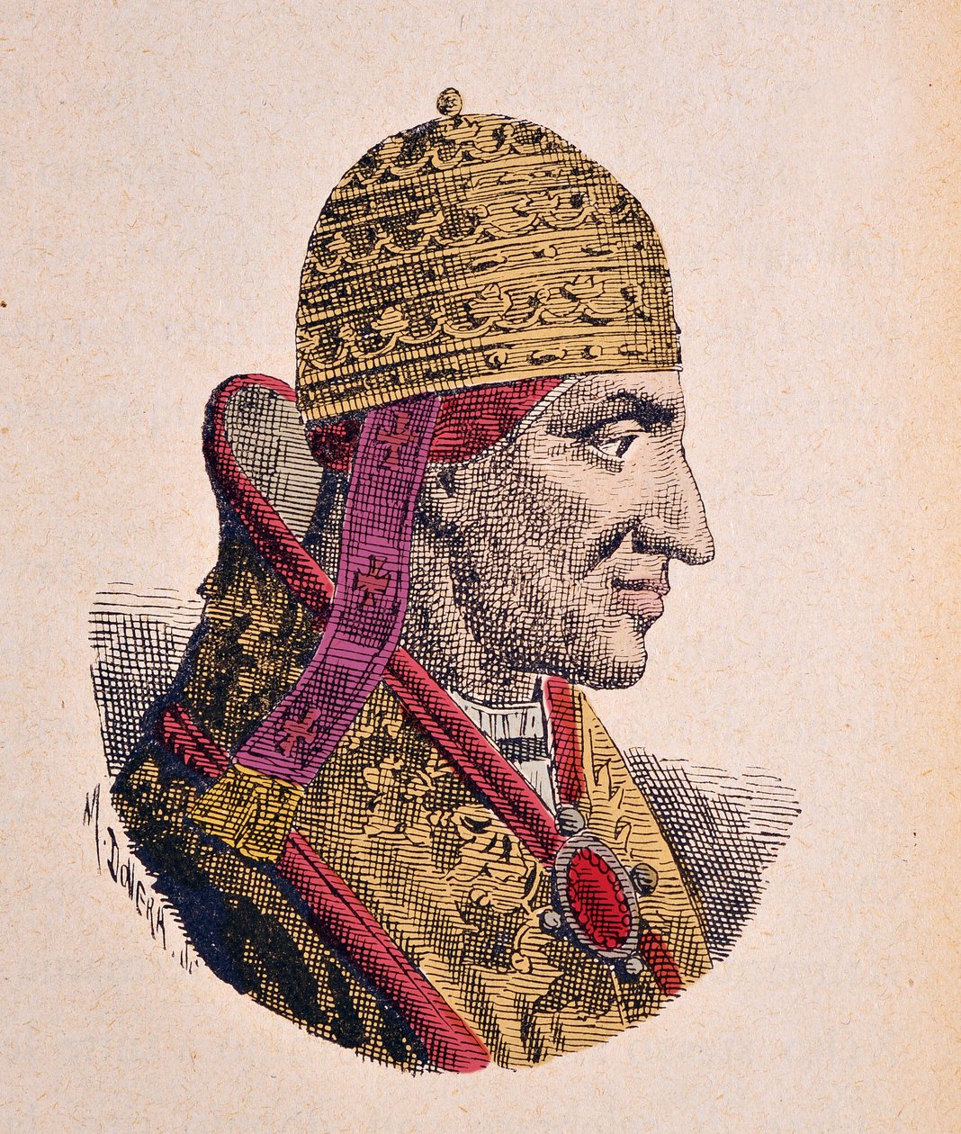 Portræt af pave Boniface VIII (Bonifacius eller Bonifacio) (1294-1303) af Italian School