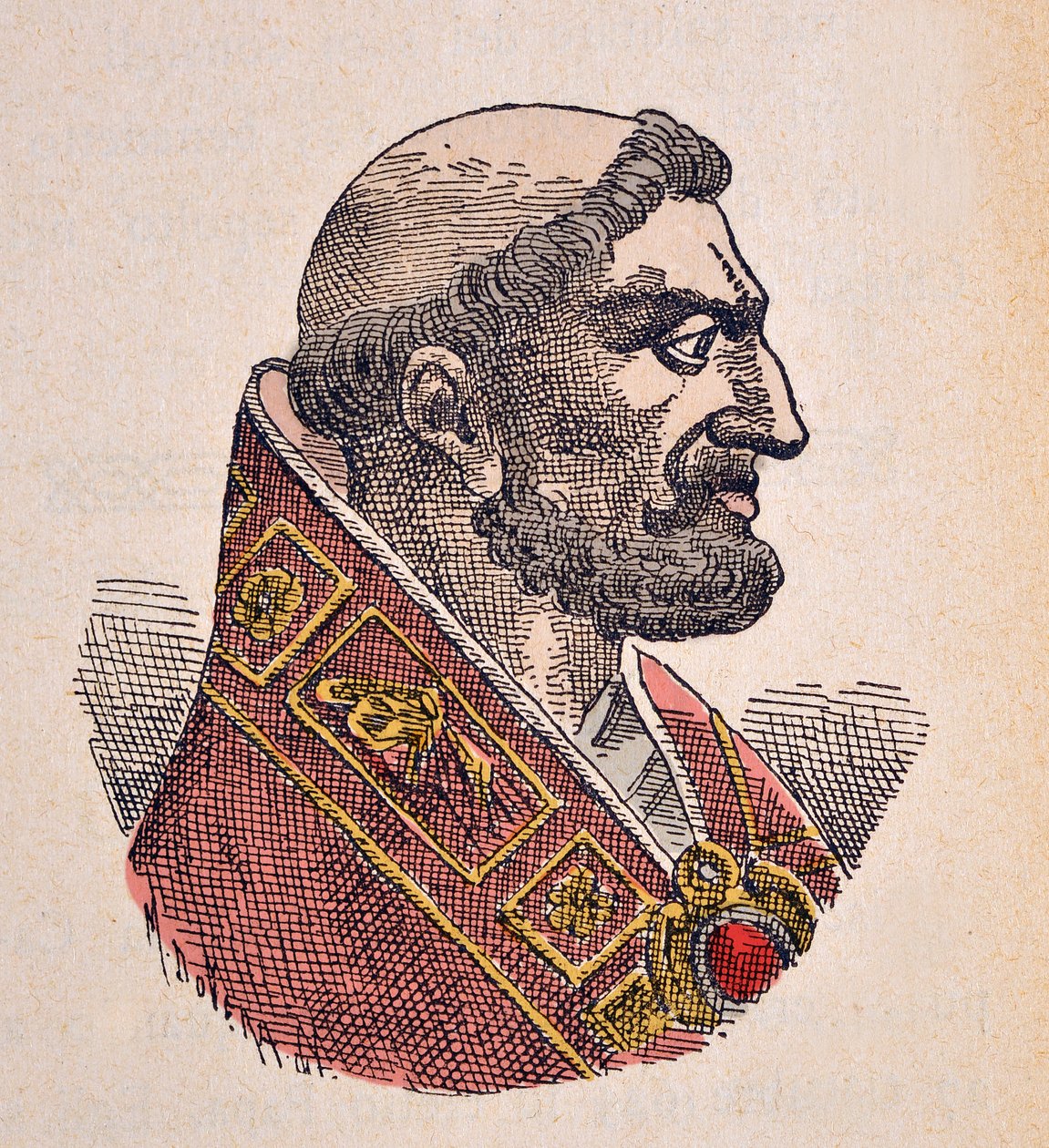 Portræt af paven Boniface V (Bonifacius eller Bonifacio) (619-625) af Italian School