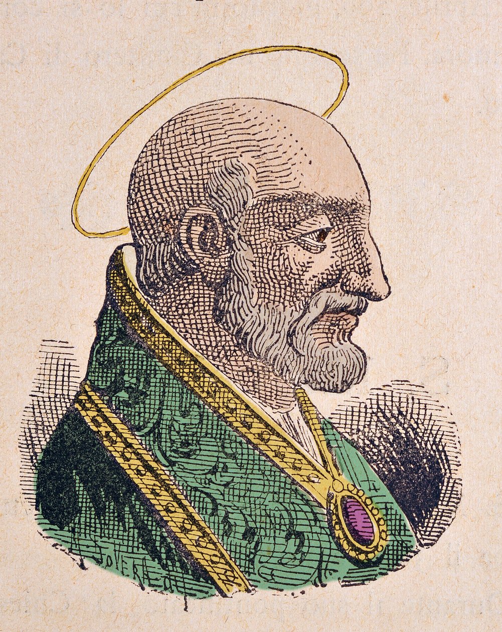 Portræt af paven Caius (Caio eller Gaius) (293-296) af Italian School