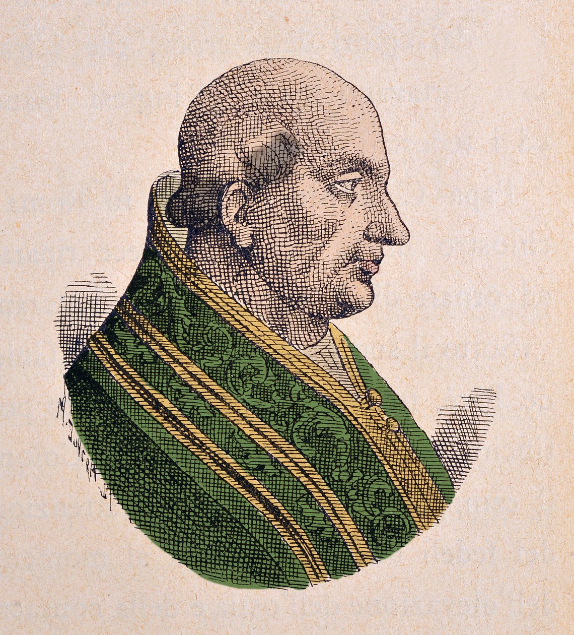 Portræt af pave Clemens III (Clemente eller Clemens) (1187-1191) af Italian School