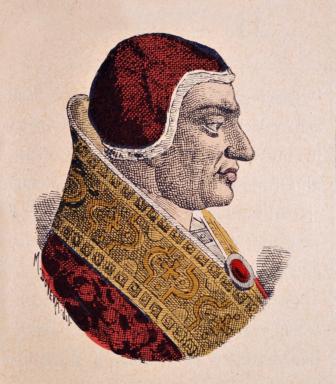 Portræt af pave Clemens VI (Clemente eller Clemens) (1342-1352) af Italian School