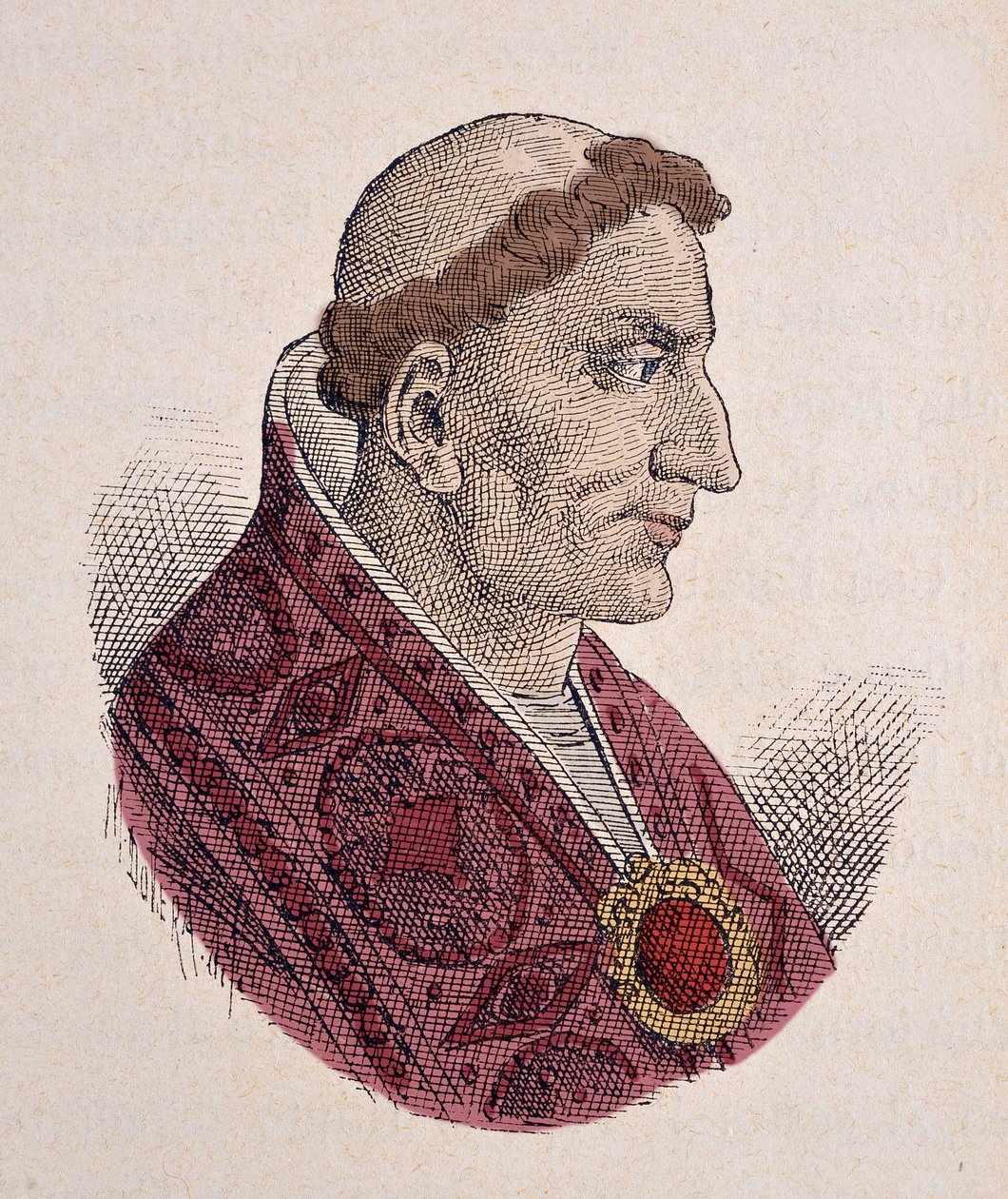 Portræt af paven Conon (Conone) (686-687) af Italian School