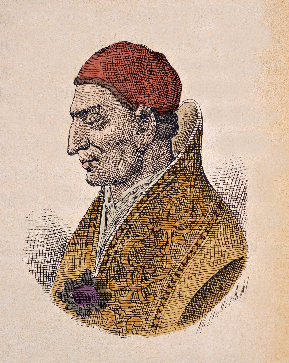 Portræt af paven Constantin Ier (Konstantin I eller Constantinus eller Costantino) (708-715) af Italian School