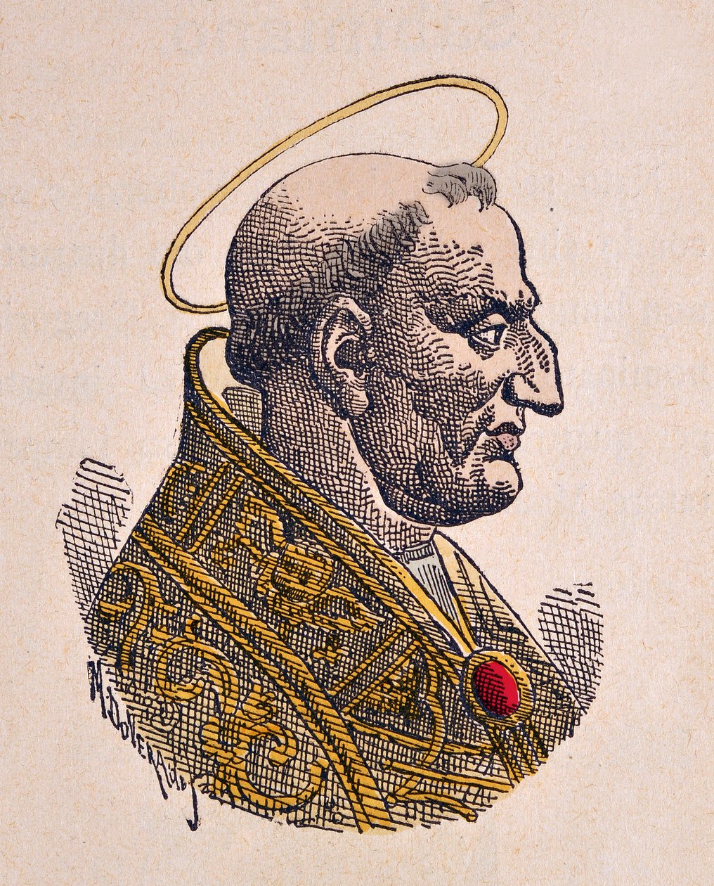 Portræt af paven Gregoire Ier le Grand (Gregor den Store eller Gregorio Magno eller Gregorius Magnus) (590-604) af Italian School