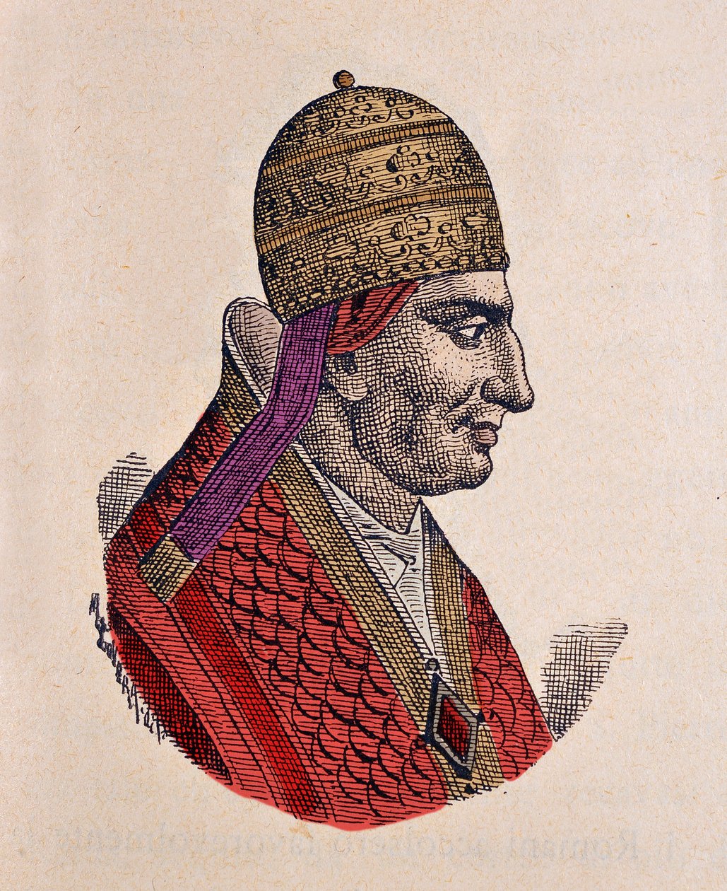 Portræt af pave Gregoire VI (Gregorio, Gregorius eller Gregory) (1045-1046) af Italian School