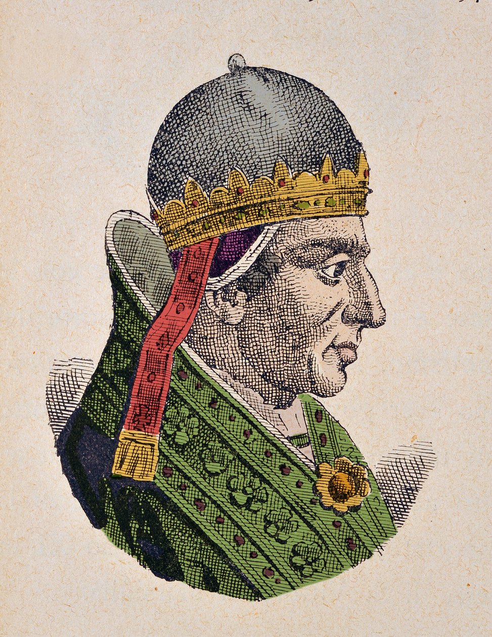 Portræt af paven Gregoire X (Gregorio, Gregorius eller Gregory) (1276) af Italian School
