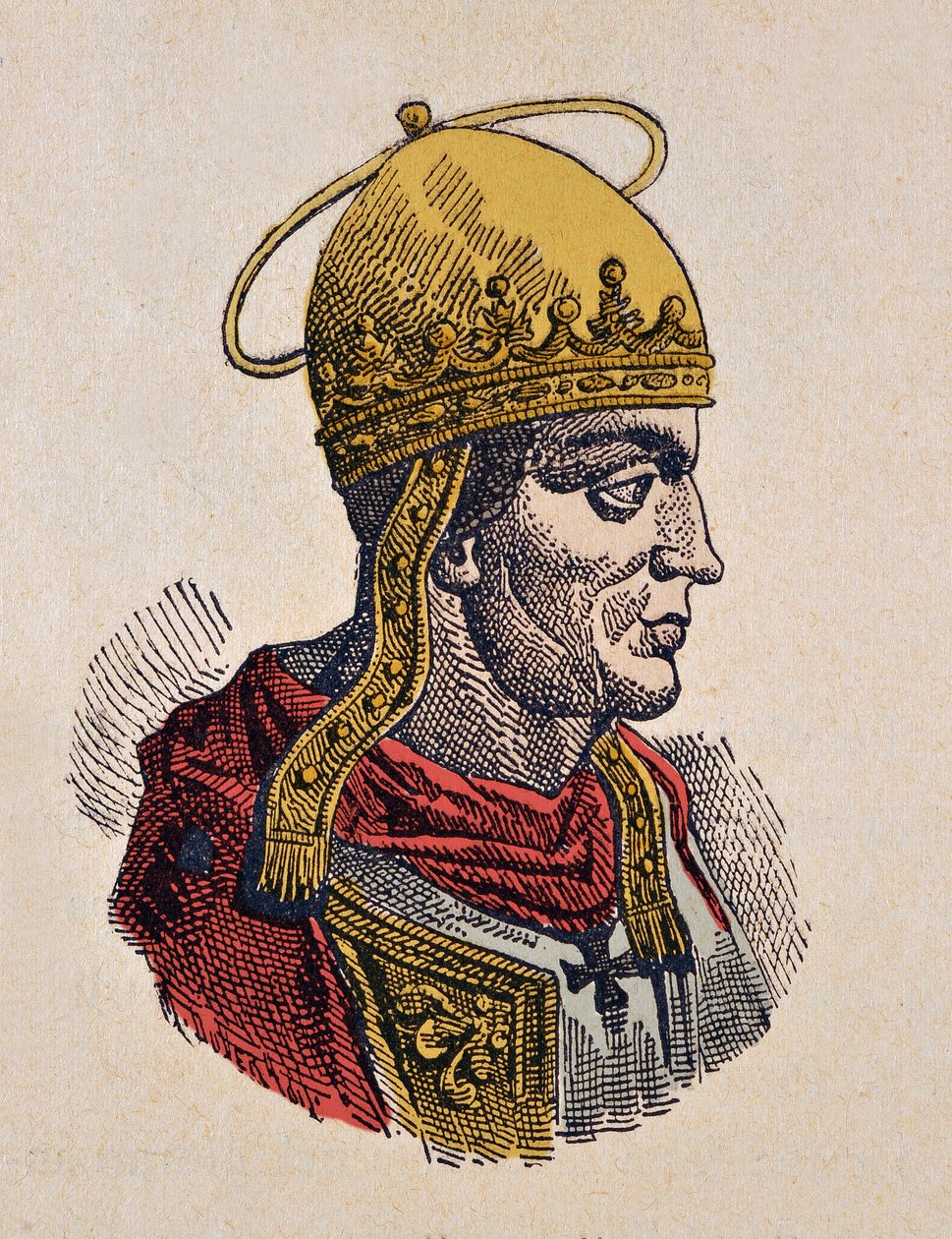 Portræt af pave Hilary (Hilarius eller Hilarus, Hilary eller Ilario) (461-468) af Italian School