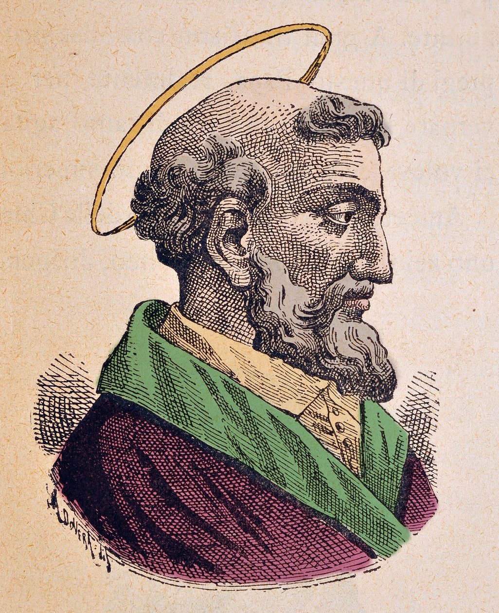 Portræt af paven Hygin (136/138-142) af Italian School