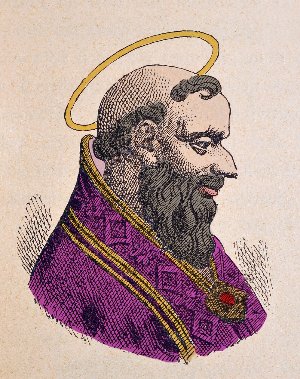 Portræt af paven Innocentius I (Innocenzo, Innocentius) (401-417) af Italian School
