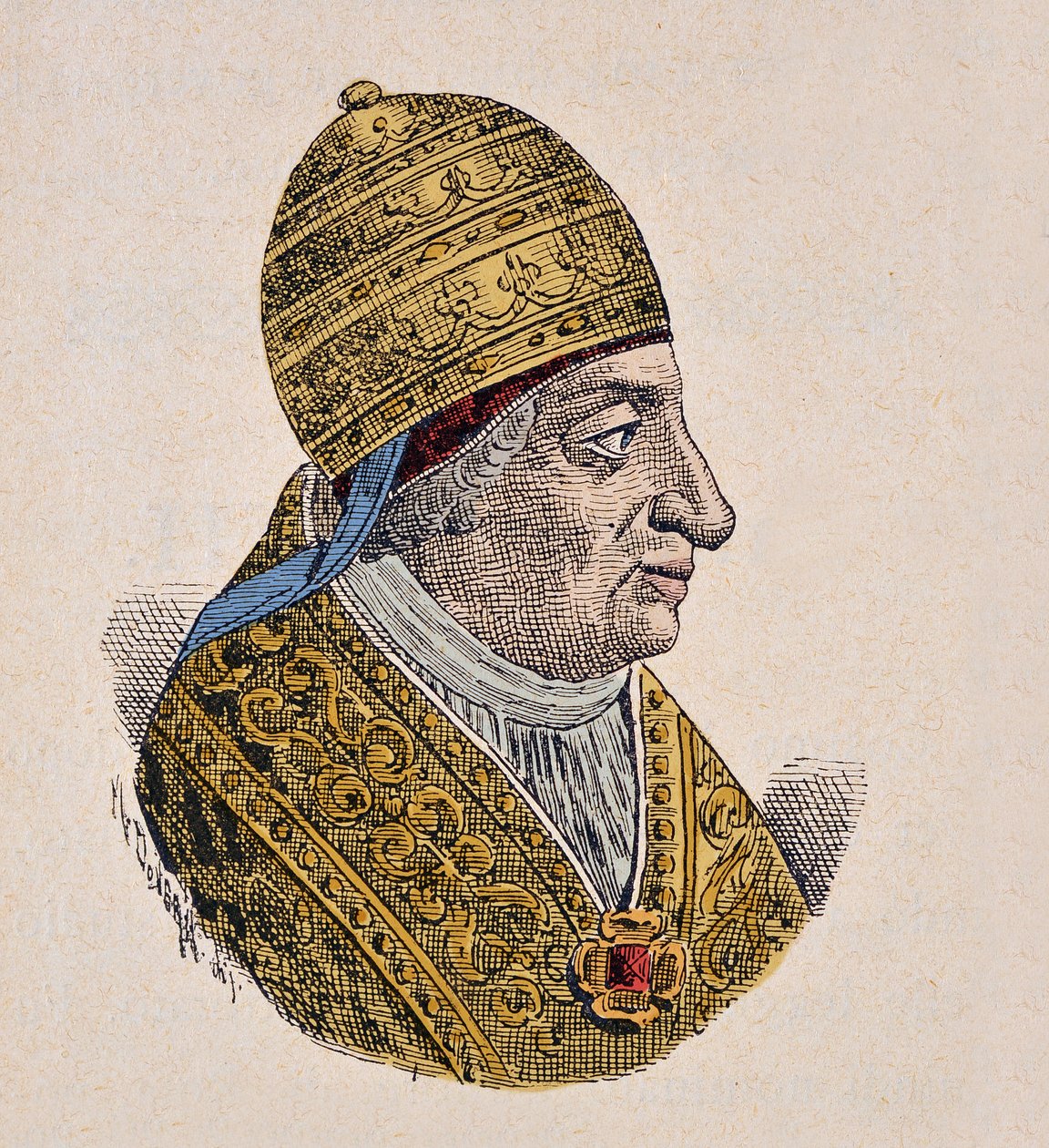 Portræt af paven Innocentius VII (Innocenzo, Innocentius) (1404-1406) af Italian School