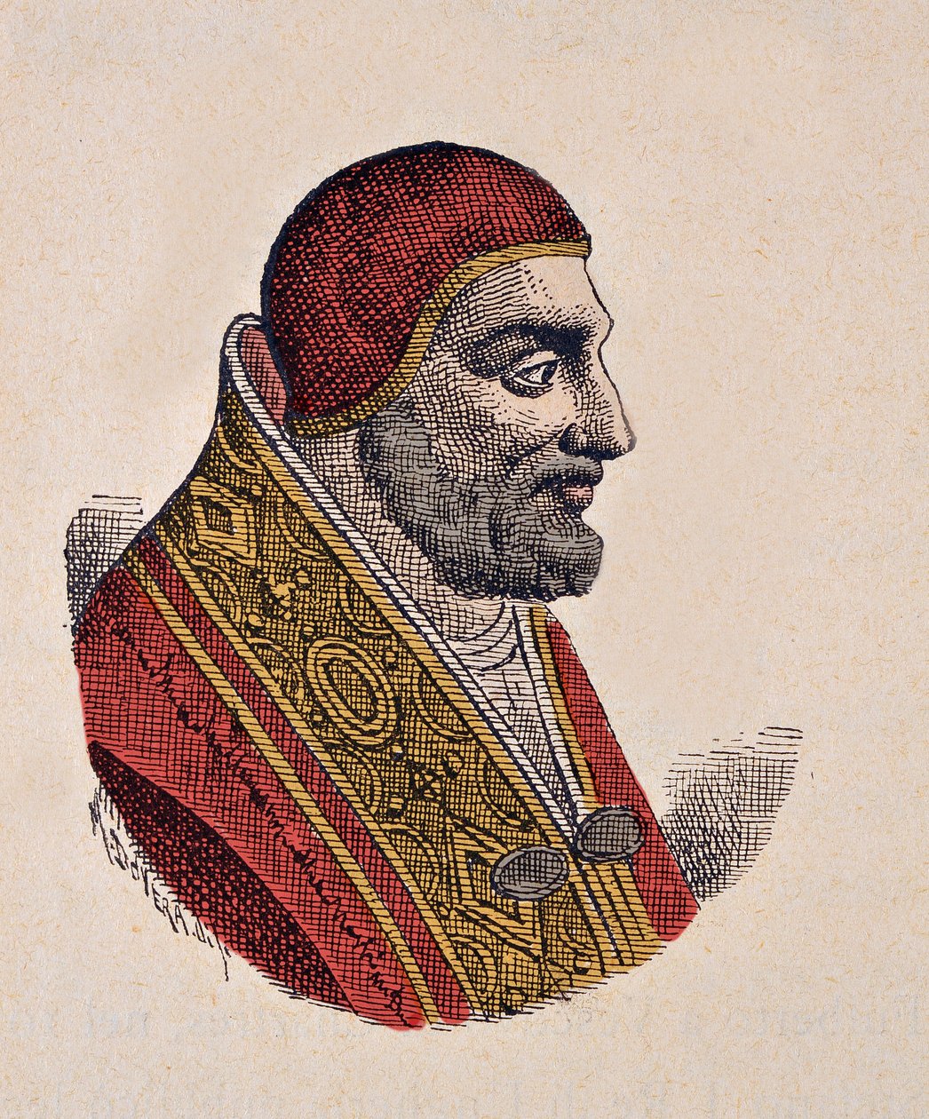 Portræt af pave Johannes XIX (Giovanni, Ioannes) (1024-1032) af Italian School