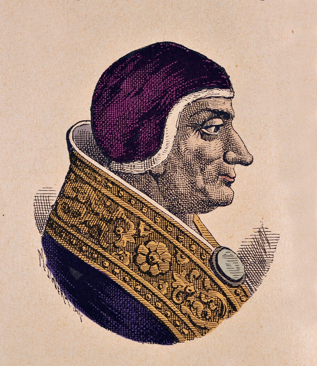 Portræt af pave Lucius II (1144-1145) af Italian School