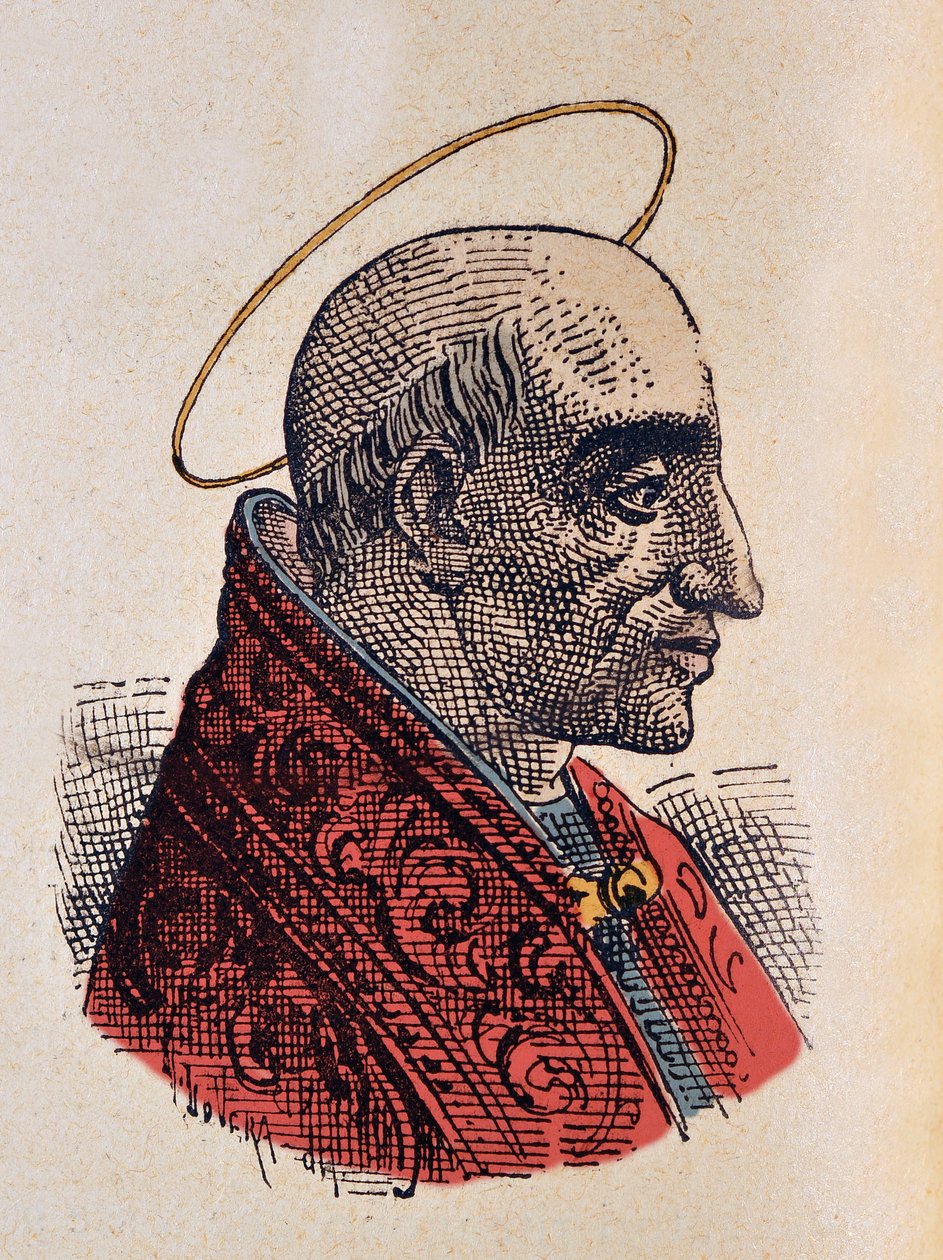 Portræt af pave Marcellin (Marcellinus eller Marcellino) (296-304) af Italian School