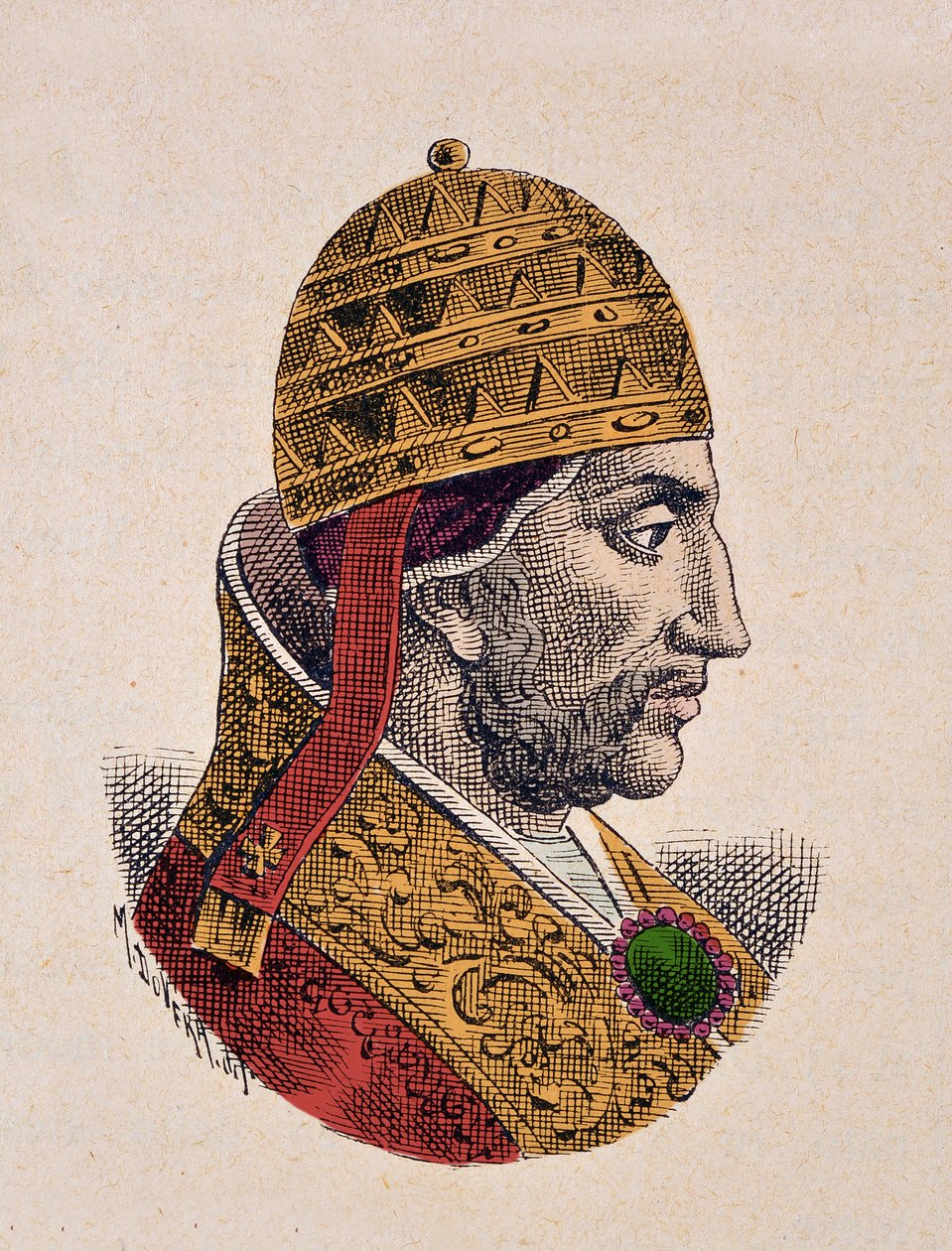 Portræt af paven Nicolas III (Nicola, Nicholas eller Nicolo eller Niccolo eller Nicolaus) (1277-1280) af Italian School
