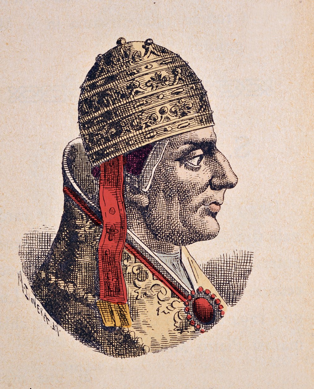 Portræt af paven Nicolas IV (Nicola, Nicholas eller Nicolo eller Niccolo eller Nicolaus) (1288-1292) af Italian School