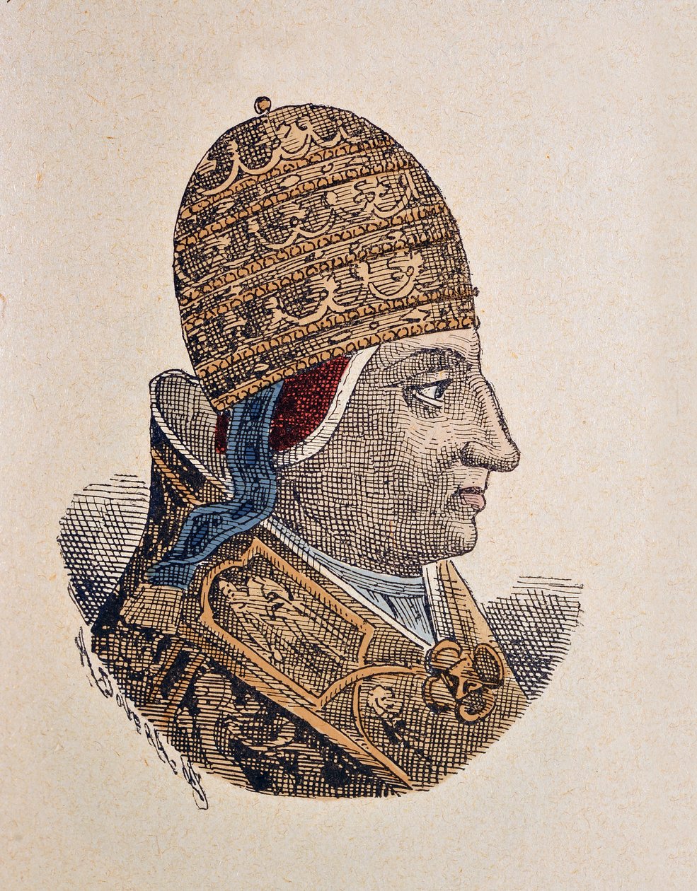 Portræt af paven Nicolas V (Nicola, Nicholas eller Nicolo eller Niccolo eller Nicolaus) (1447-1455) af Italian School