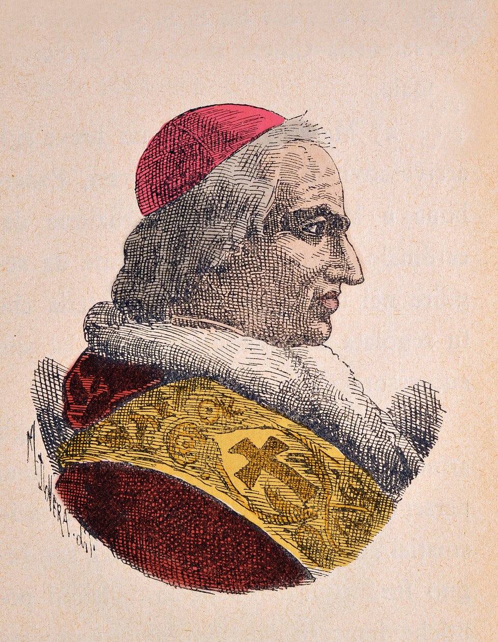 Portræt af Pave Pie VIII (Pius eller Pio) (1829-1830) af Italian School