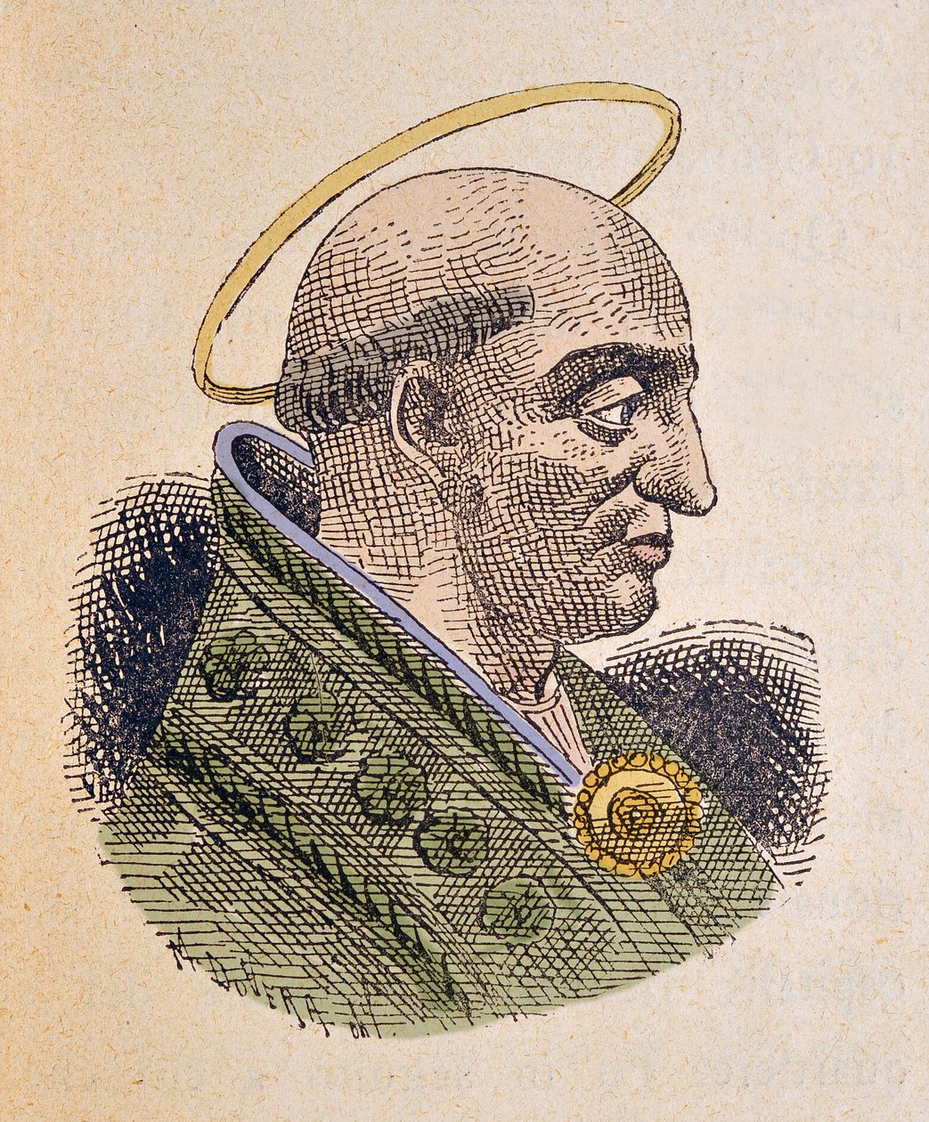 Portræt af pave Pontius (eller Pontian eller Pontianus eller Ponziano) (230-235) af Italian School