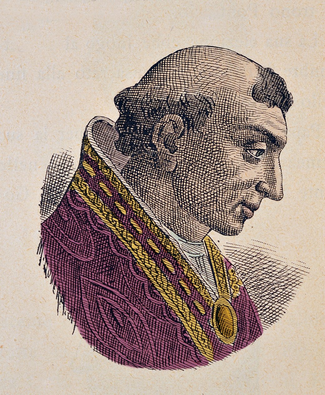 Portræt af paven Romain (Romano, Romanus) (897) af Italian School