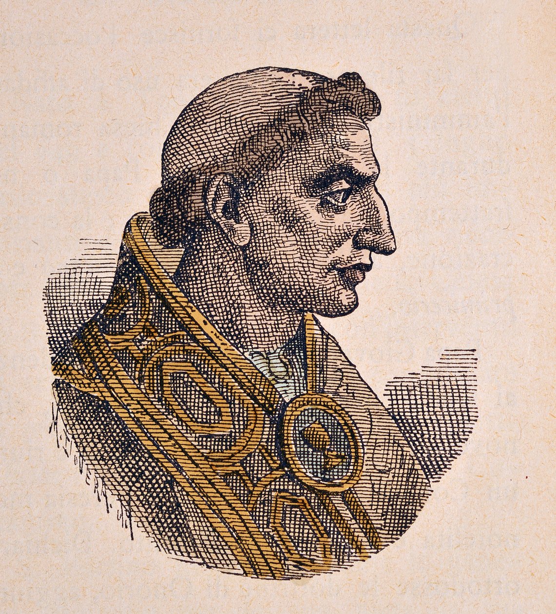 Portræt af paven Severin Ier (Severinus eller Severino) (638/640) af Italian School