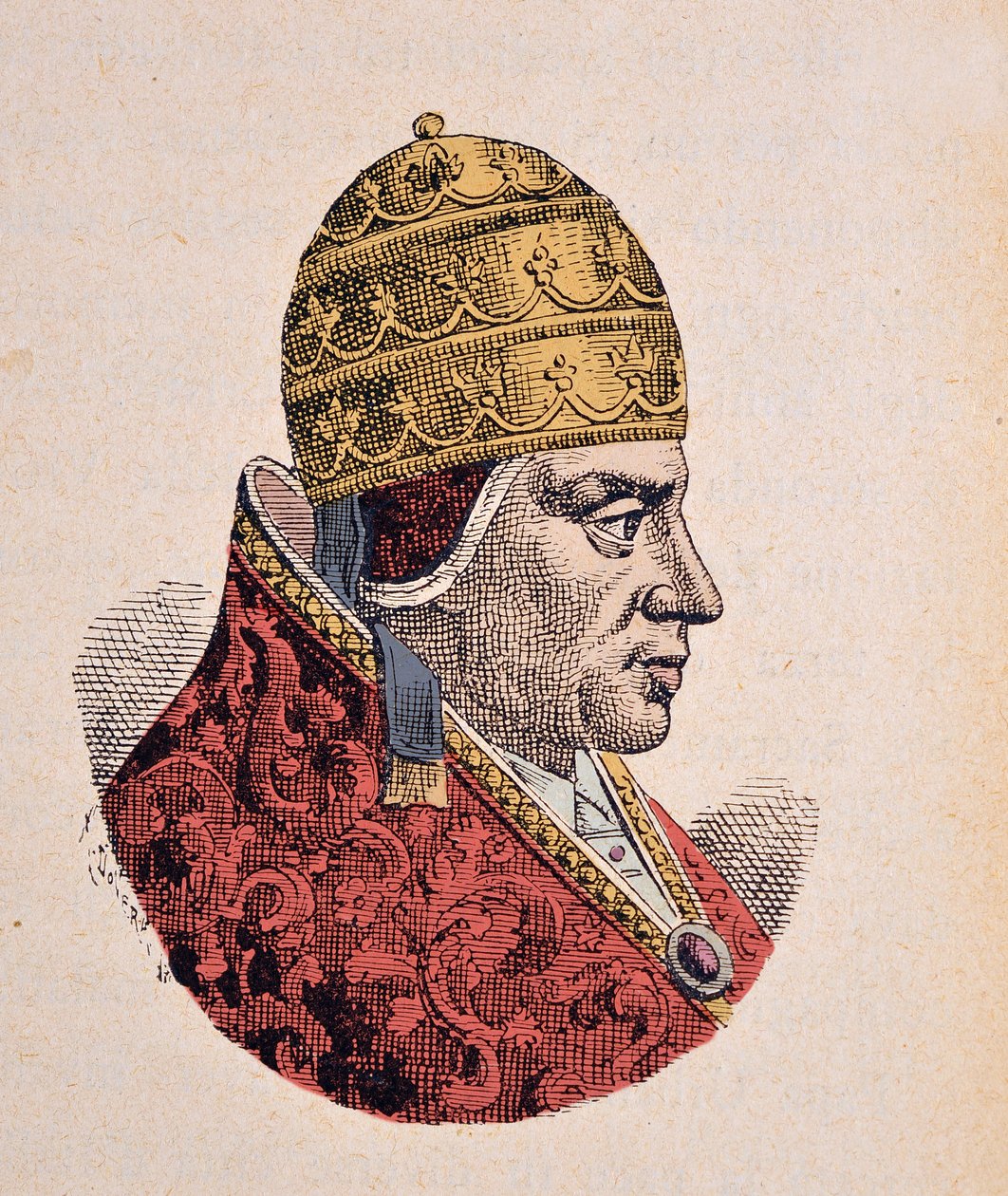 Portræt af paven Urbain VI (Urban eller Urbanus eller Urbano) (1378-1389) af Italian School