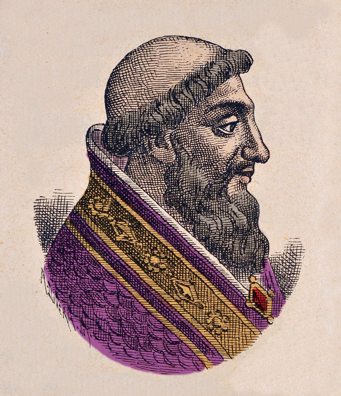 Portræt af paven Victor II (Vittore) (1055-1057) af Italian School
