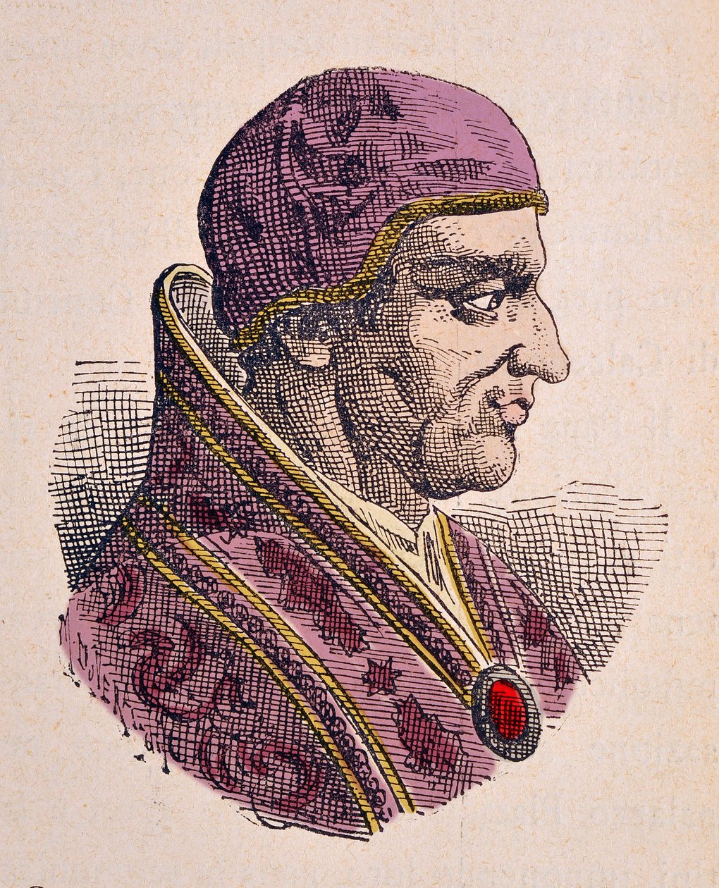 Portræt af pavevagten (Vigilius eller Vigilio) (537-555) af Italian School